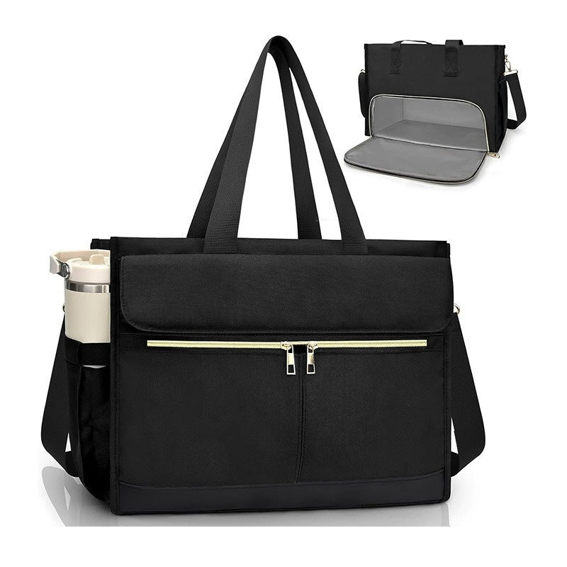 Women's Oxford Fabric Insulated Lunch Tote Bag – Large Capacity Crossbody