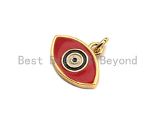 Load image into Gallery viewer, Enamel Evil Eye Charm, Red Blue White eye pendant, Enamel eye charm, Protection eye charm, 11x14mm,sku#F939