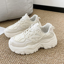 Load image into Gallery viewer, Women's Thick-Soled Breathable Platform Dad Sneakers | Chunky Heel Lace-Up Casual Shoes