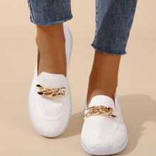 Load image into Gallery viewer, Women's Flyknit Chain-Detail Flat Sneakers | Breathable Mesh Walking Shoes