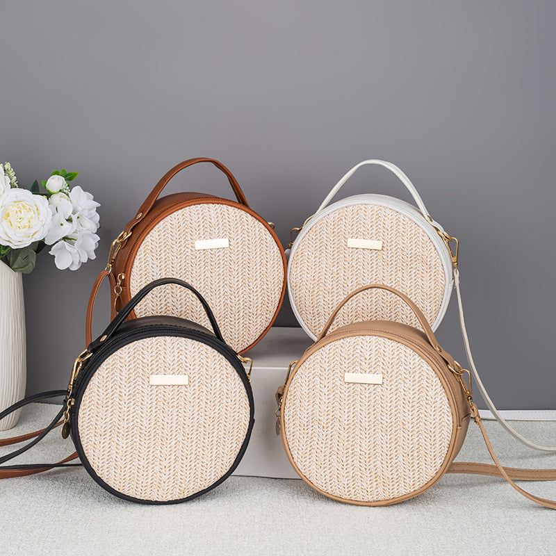 Woven Straw Round Bag