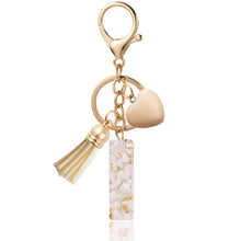 Load image into Gallery viewer, Personalized Heart Shell Letter Pendant Necklace with Tassel - A-Z Initial Charm