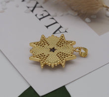 Load image into Gallery viewer, CZ Cross with Star Charm, Sku#LK623