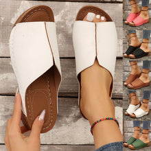 Load image into Gallery viewer, Wedge Sandals - Peep Toe Platform Slides
