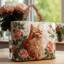 Load image into Gallery viewer, Quilted Digital Print Tote Bag - High Capacity Women's Shoulder Bag with Embroidery