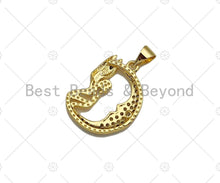 Load image into Gallery viewer, CZ Micro Pave Angle On Cresent Moon Pendant/Charm,Cubic Zirconia Charm, Necklace Bracelet Charm Pendant,16x20mm, Sku#JL17