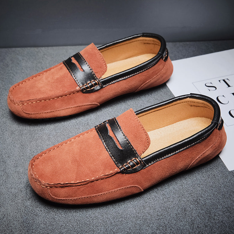Men's Color-block Slip-On Loafer | Genuine Leather Casual Shoes