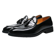 Load image into Gallery viewer, Men's Pointed-Toe Slip-On Dress Shoes | British Business-Casual PU Leather Loafers