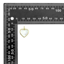 Load image into Gallery viewer, White Pearl Gold Heart Charm Pendant,Sku#LX879