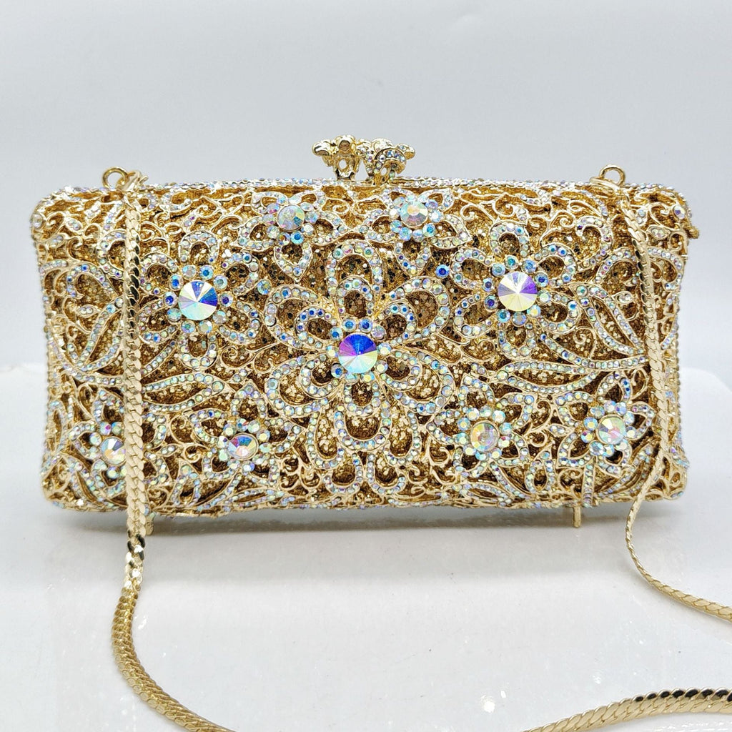 Diamond Evening Clutch Bag - Luxury Crystal Rhinestone Handbag for Wedding Party Banquet