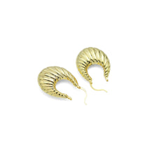 Load image into Gallery viewer, Gold Silver Swirled Chunky Oval Statment Earrings, Sku#A232