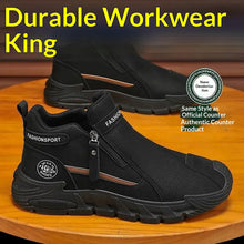Load image into Gallery viewer, Men's Slip-Resistant Work Shoes - Versatile Zipper Workwear Footwear with Non-Slip Rubber Sole