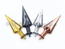 Load image into Gallery viewer, CZ Micro Pave Triangle Arrow Spike Pendant/Charm, SKU#L78