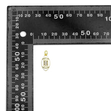 Load image into Gallery viewer, CZ White Enamel Baseball Charm Pendant, Sku#LK1162