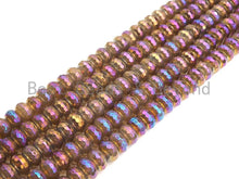 Load image into Gallery viewer, Mystic Plated Rainbow Agate Rondelle Shape Beads,  sku# UA39