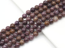 Load image into Gallery viewer, Genuine Purple Golden Phlogopite Round Smooth Beads, Sku#U1354