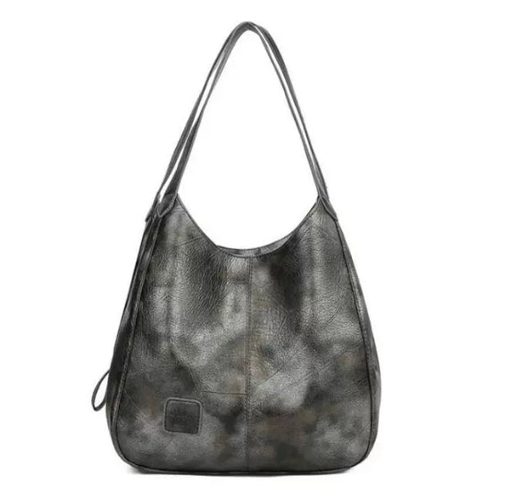 Women's Vintage Large Capacity Shoulder Bag – Retro PU Leather Envelope Handbag