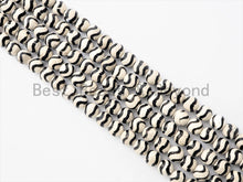 Load image into Gallery viewer, Dzi Black Band Faceted Round Beads,  Zebra Striped Tibetan A