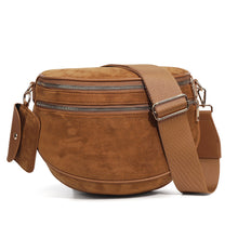 Load image into Gallery viewer, Women's Suede Crossbody Bag – Round Fashion Shoulder Bag