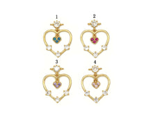 Load image into Gallery viewer, Colorful CZ Heart Pendant, Sku#LD203