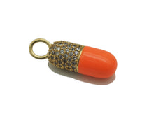 Load image into Gallery viewer, CZ Enamel Pill/ Capsule Pendant,F1453
