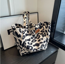 Load image into Gallery viewer, Women's High-Capacity Canvas Shoulder Bag - Stylish Bucket Tote with Multiple Pockets