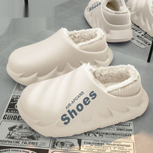 Load image into Gallery viewer, Men's Fleece-Lined Waterproof EVA Slippers - Non-Slip Indoor House Shoes with Faux Fur Lining