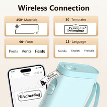 Load image into Gallery viewer, P21 Wireless Thermal Label Maker – Portable USB Printer with Paper Roll, Rechargeable &amp; Ink-Free