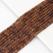 Load image into Gallery viewer, Genuine Brown Garnet Faceted Rondelle Beads, Sku#U1662