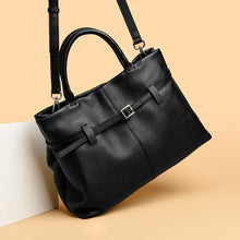 Load image into Gallery viewer, Women's Genuine Leather Tote Handbag – Large Capacity Shoulder Bag with Chain Strap