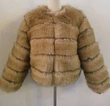 Load image into Gallery viewer, Faux Fox-fur Patchwork Thickened Warm Fur Coat