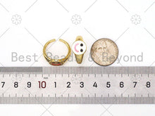 Load image into Gallery viewer, Colorful Enamel Smiley Face Adjustable Ring, Sku#X240