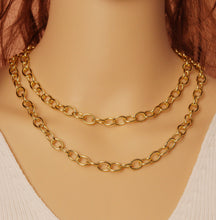 Load image into Gallery viewer, Gold Oval Link Chain by Yard/Necklace,sku#LD371/LD19