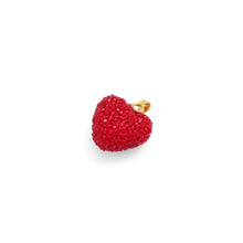 Load image into Gallery viewer, White Red Puffy Heart Charm Pendant,Sku#LD720