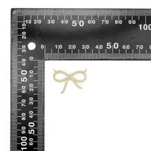 Load image into Gallery viewer, Clear CZ  Gold Bow knot Connector Charm Pendant, Sku#LK1020