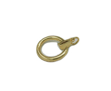 Load image into Gallery viewer, Gold silver CZ Nail Circle Charm, Sku#F1471