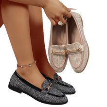 Load image into Gallery viewer, Stitched Flat Loafers – Slip-On Round Toe