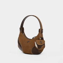 Load image into Gallery viewer, Women's Genuine Leather Crescent Crossbody Bag - Underarm Shoulder Bag with Multiple Compartments