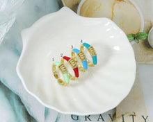 Load image into Gallery viewer, Enamel Gold Stacking Rings, Sku#X293