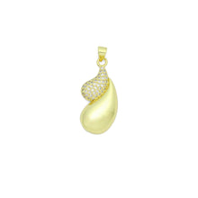 Load image into Gallery viewer, Gold CZ Double Teardrop Shape Charm Pendant, Sku#LK1095
