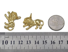 Load image into Gallery viewer, Gold CZ Runniing Lion Charm, Sku#LX91