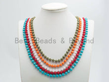 Load image into Gallery viewer, 60 Extra Long Hand Knotted Crystal Necklace,Double Wrap Necklace, 5x8mm Rondelle Crystal Beads, SKU#D35