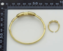 Load image into Gallery viewer, CZ Oval Link Adjustable Bracelet and Rings, Sku#X323