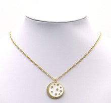 Load image into Gallery viewer, Silver Gold CZ Enamel Cresent Moon Star Coin Charm, Sku#LK698