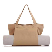Load image into Gallery viewer, Women's Large Canvas Yoga Tote Bag – Shoulder &amp; Handheld Organizer | Multiple Colors