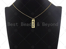 Load image into Gallery viewer, Hollow Out HOPE Bar Pendant, Gold/Silver/Rose Gold/Black Rectangle Hope Dog Tag Pendant, DIY Jewelry Gift, 10x29mm, Sku#ML04