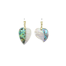 Load image into Gallery viewer, Mother of Pearl Abalone Shell Heart Shape Charm, Sku#LX461
