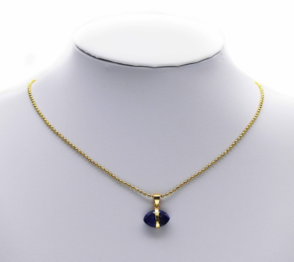 Gold Oval Gemstone Charm, Sku#LY20