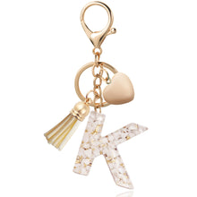 Load image into Gallery viewer, Personalized Heart Shell Letter Pendant Necklace with Tassel - A-Z Initial Charm
