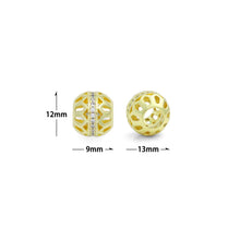 Load image into Gallery viewer, CZ Gold Filigree Large Hole Spacer beads, Sku#LK1156